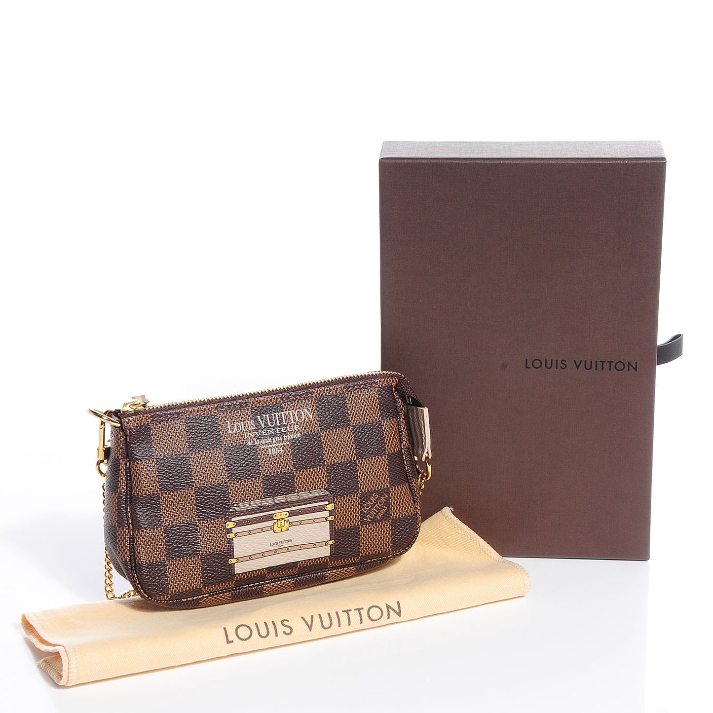 Damier Ebene Trunks and Locks Mini Pochette Accessories