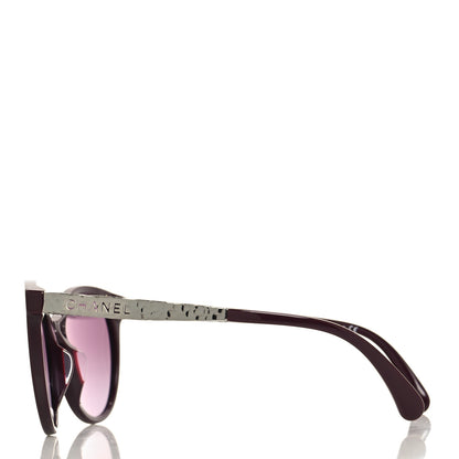 Chanel Acetate Metal Pantos Sunglasses 5440 Dark Red Pink 3 of 8