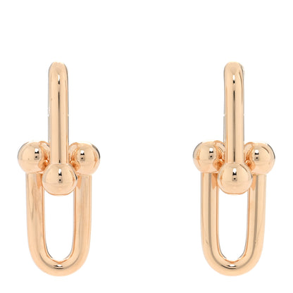 Tiffany 18K Rose Gold Large HardWear Link Earrings 1 of 5