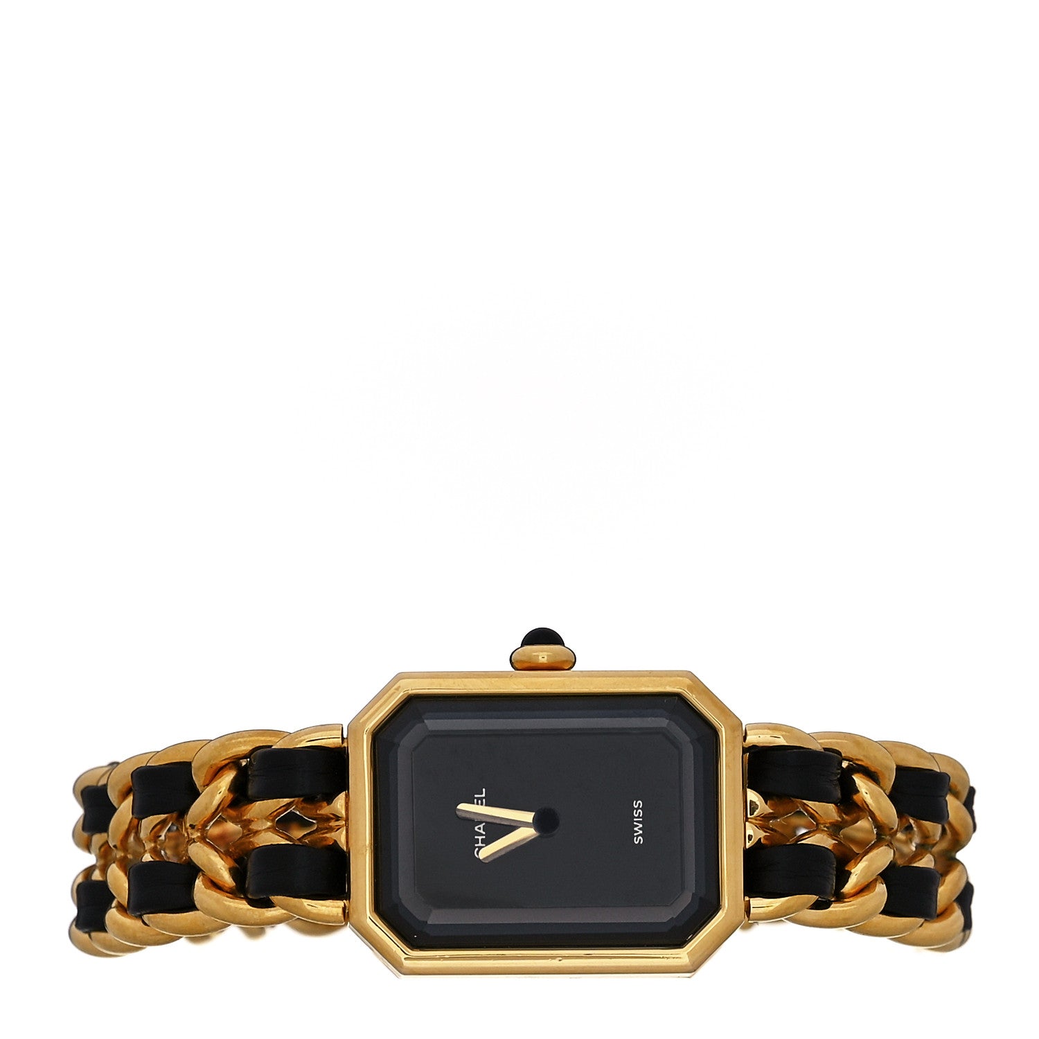 Chanel Stainless Steel Lambskin 20mm Chain Premiere Quartz Watch Gold L 2 of 4