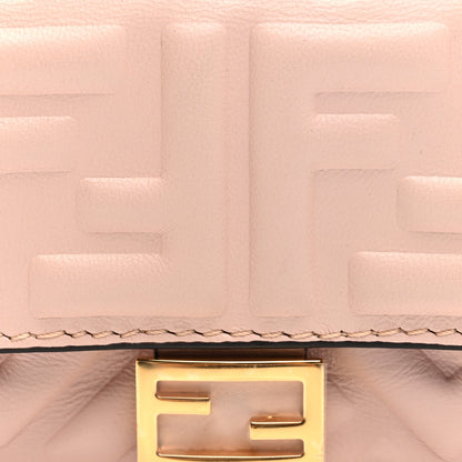 Fendi Nappa Matisse FF Embossed Nano Baguette Charm Rosa Quarzo 7 of 10