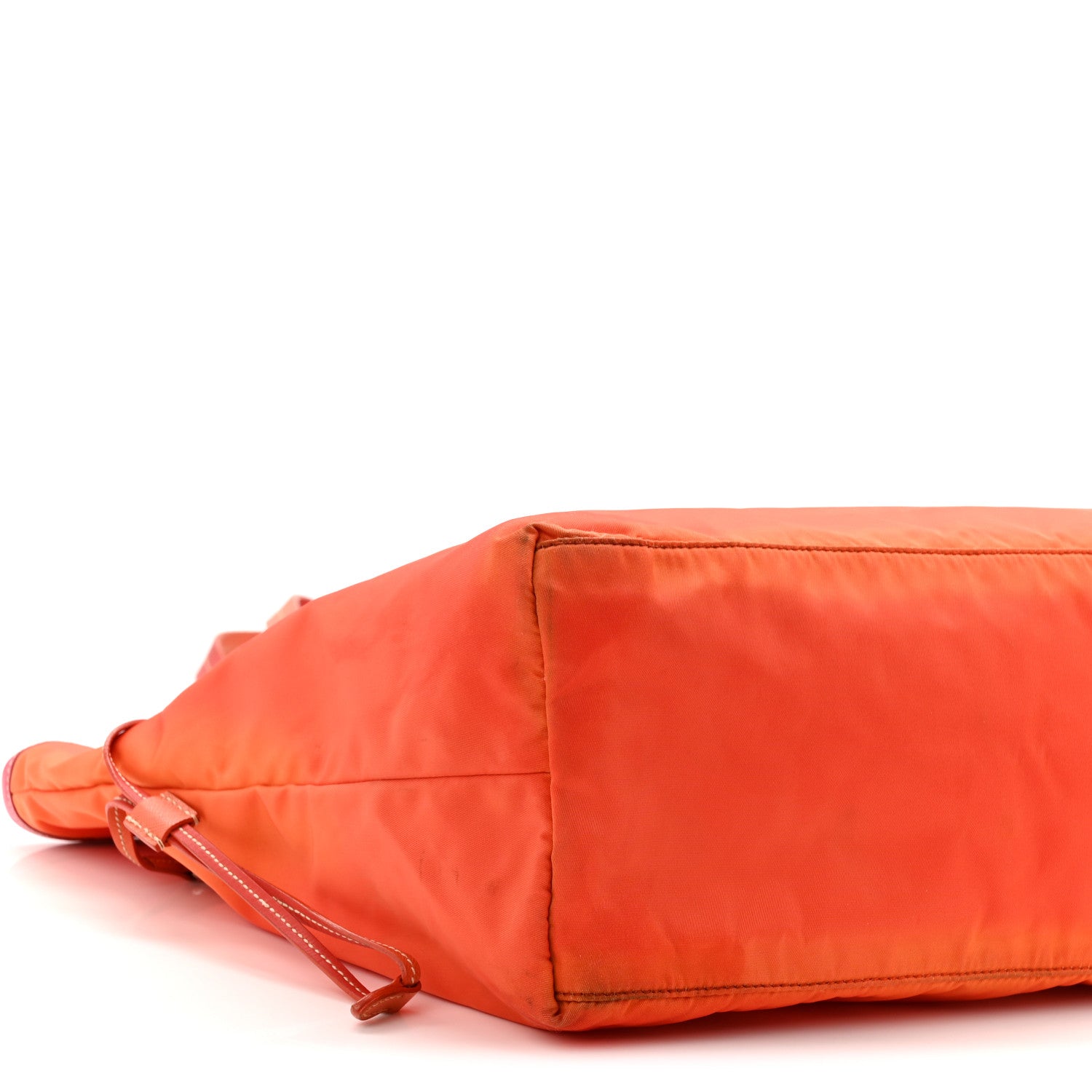Prada Tessuto Nylon Saffiano Tote Papaya Ibisco 10 of 13