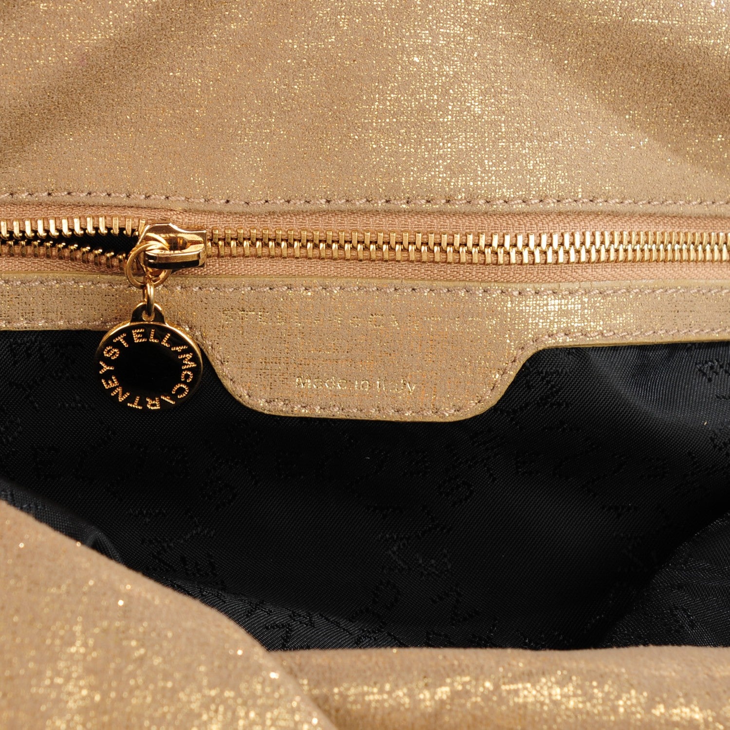Stella McCartney Metallic Shaggy Deer Falabella Fold Over Tote Gold 7 of 9