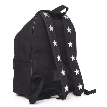Saint Laurent Canvas Stars Print Hunting Backpack Black Silver 2 of 8