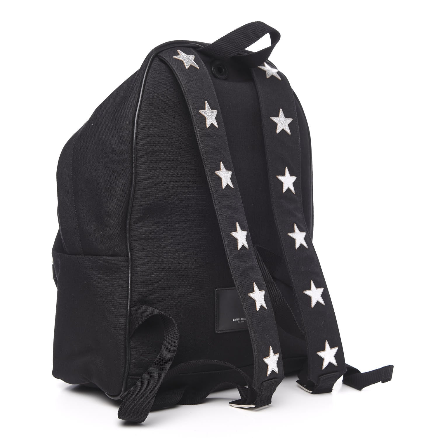 Saint Laurent Canvas Stars Print Hunting Backpack Black Silver 2 of 8