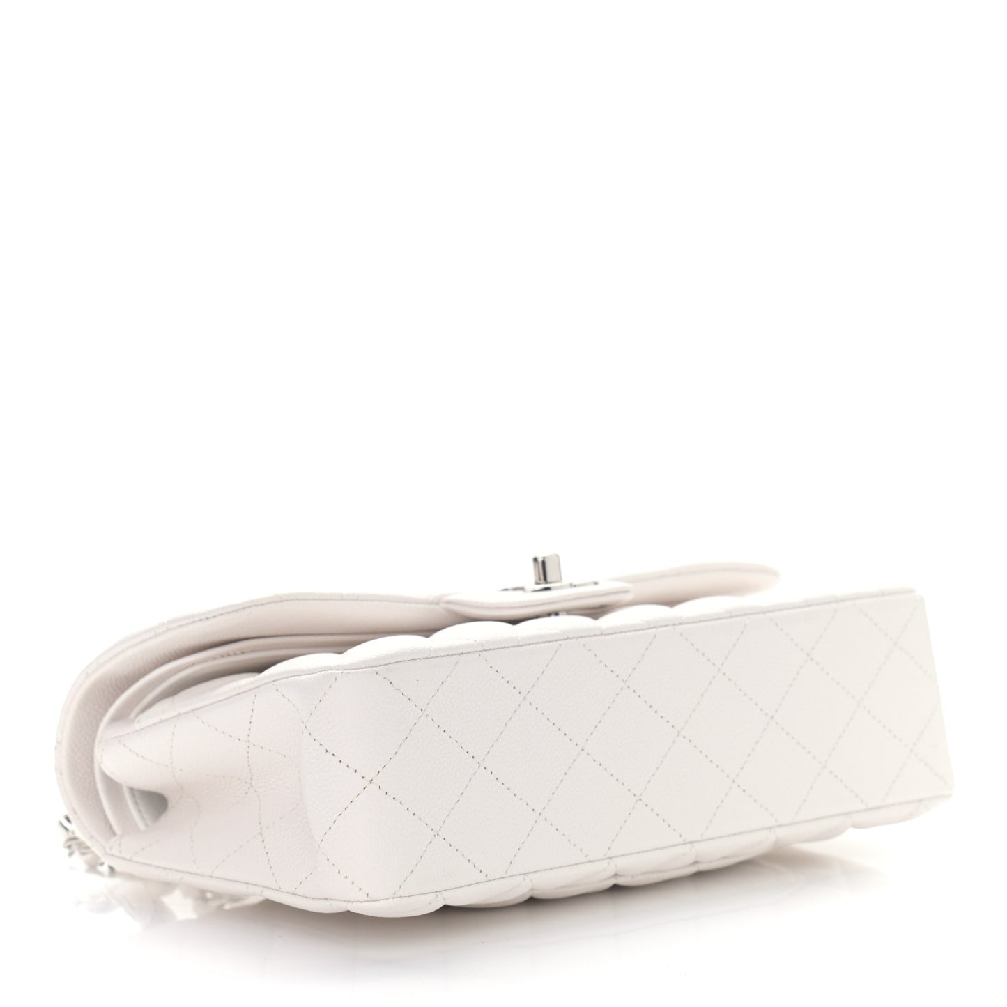 Caviar Quilted Small Double Flap White