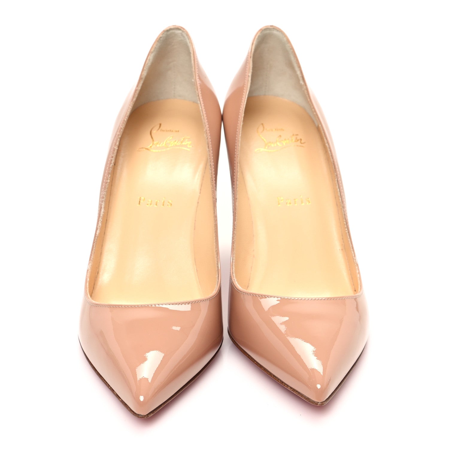 Christian Louboutin Patent Pigalle Follies 85 Pumps 38 Nude 3 of 10