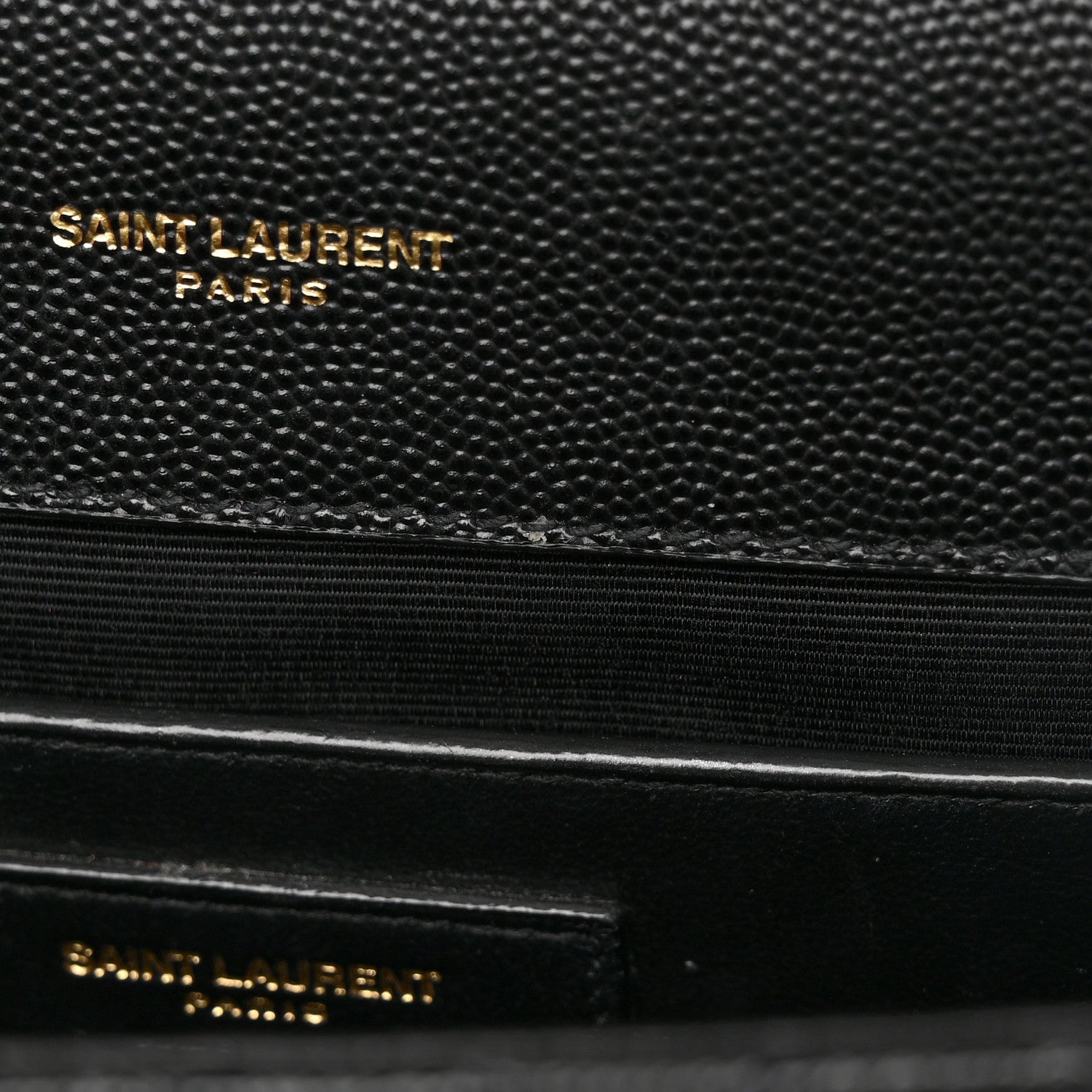 Saint Laurent Grain De Poudre Textured Mixed Matelasse Triquilt Medium Monogram Satchel Black 12 of 19