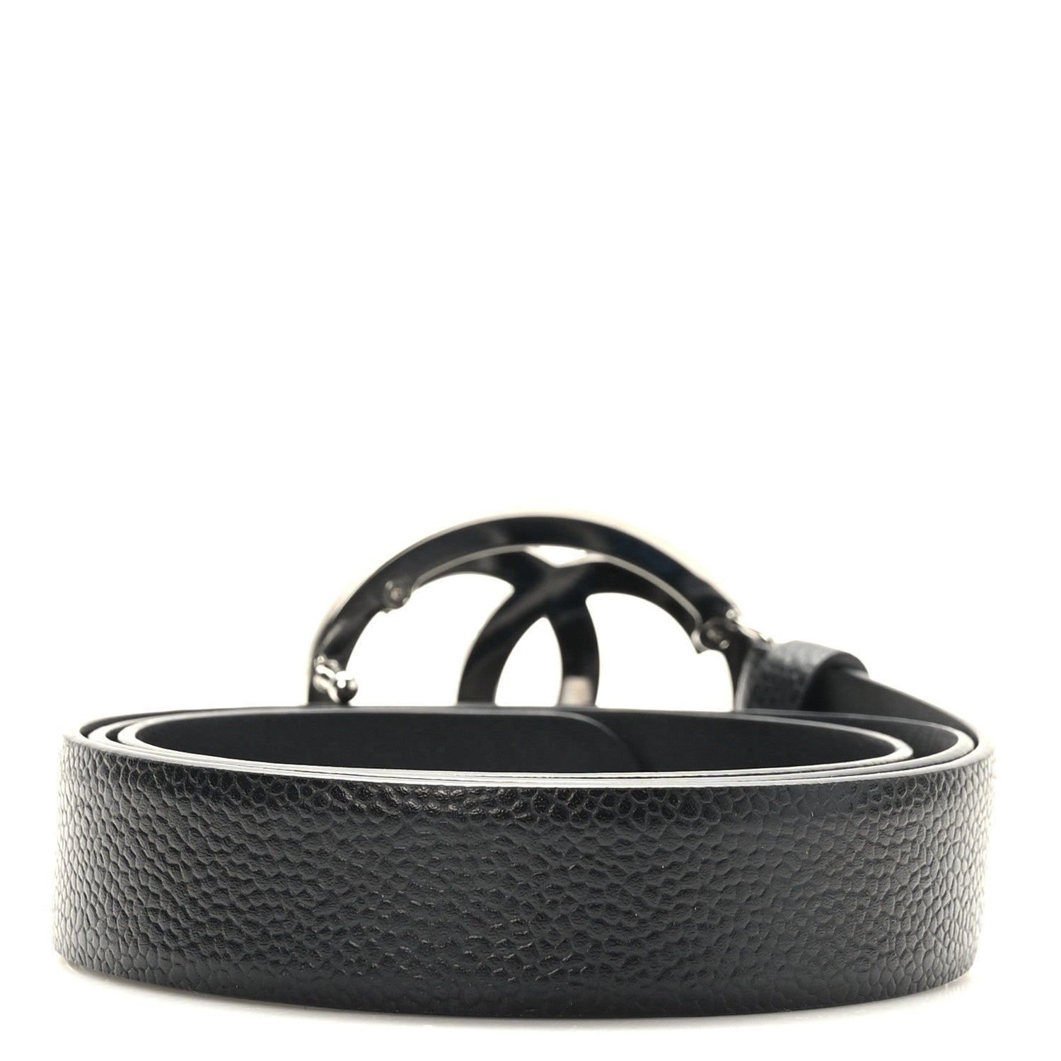 Chanel Caviar CC Logo Belt 85 34 Black 2 of 8