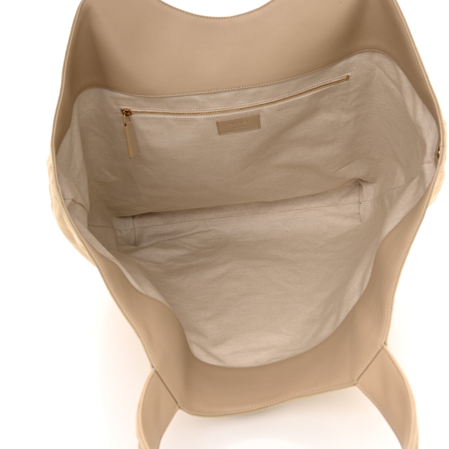 Saint Laurent Nubuck Suede Quilted Maxi Icare Shopping Tote Beige 8 of 12