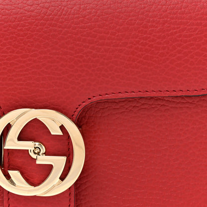 Gucci Dollar Calfskin Small Interlocking G Shoulder Bag Red 8 of 12