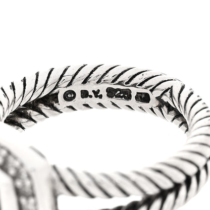 David Yurman Sterling Silver Diamond Black Orchid 7mm Petite Albion Ring 49 5 4 of 4