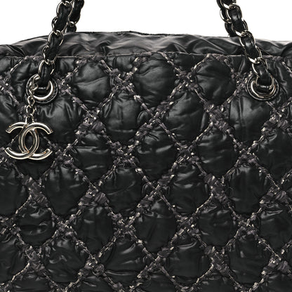 Chanel Nylon Quilted Tweed Stitch Bubble Camera Case Black 8 of 11