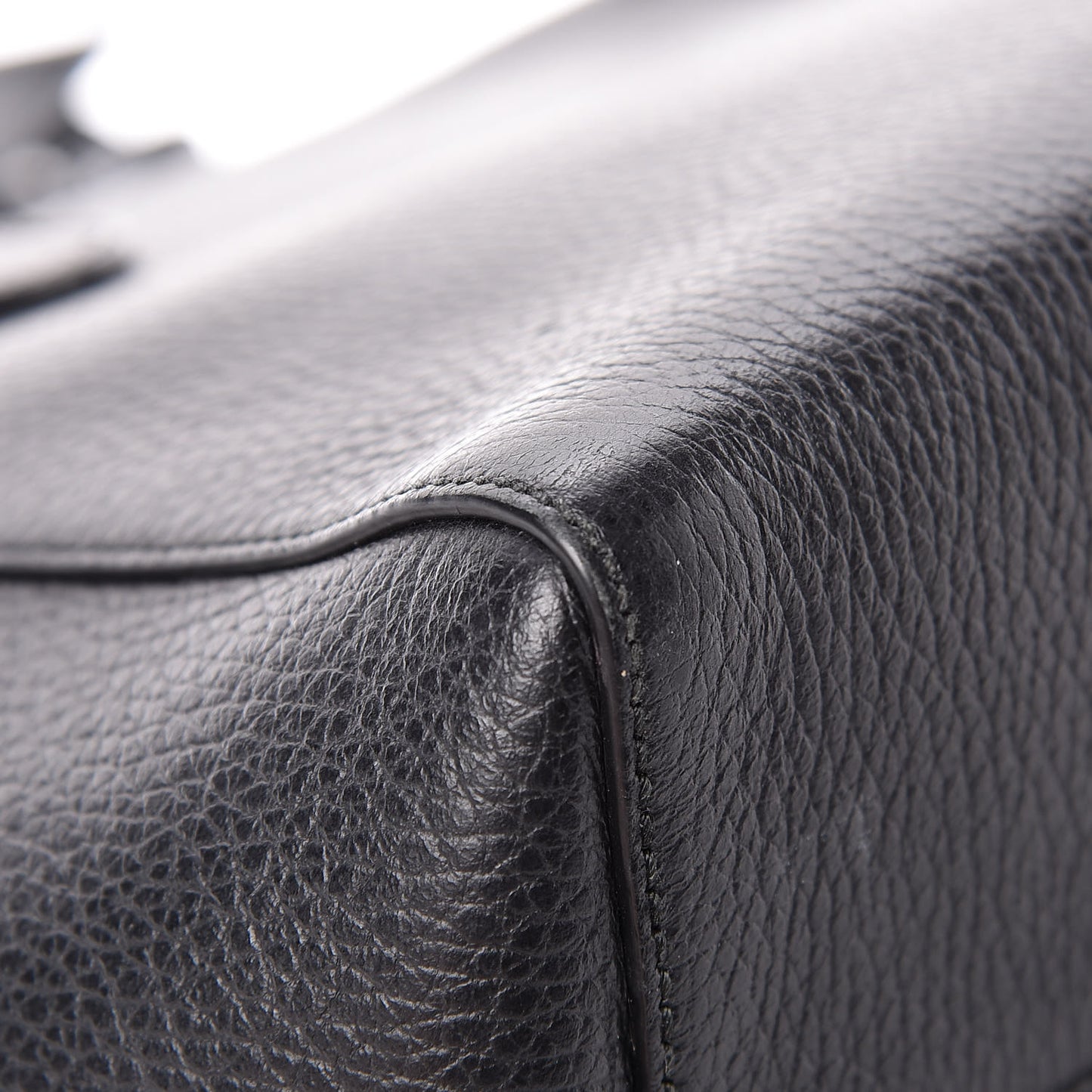 Pebbled Calfskin Small Swing Tote Black