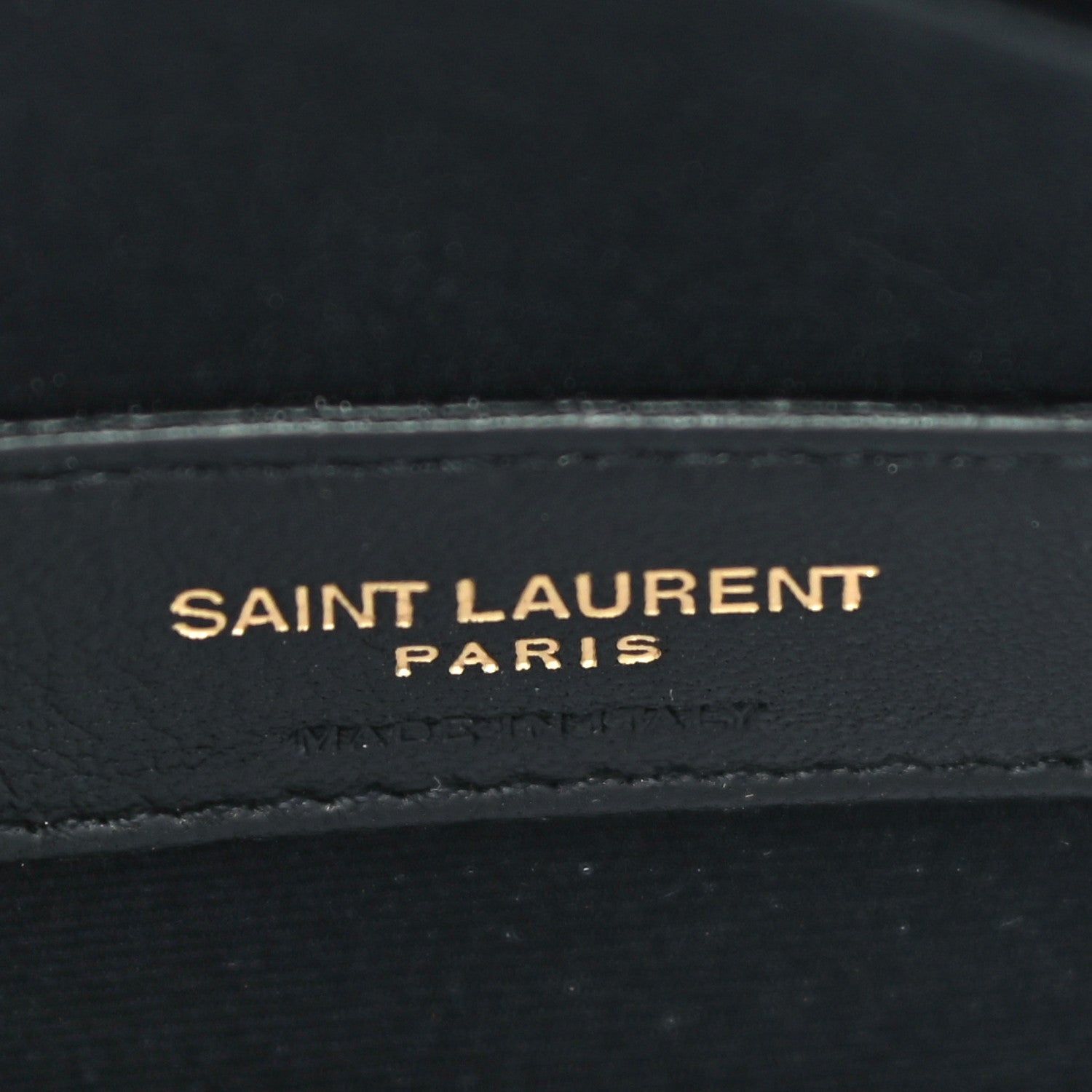 Saint Laurent Grain De Poudre Chevron Monogram Bill Pouch Black 6 of 11