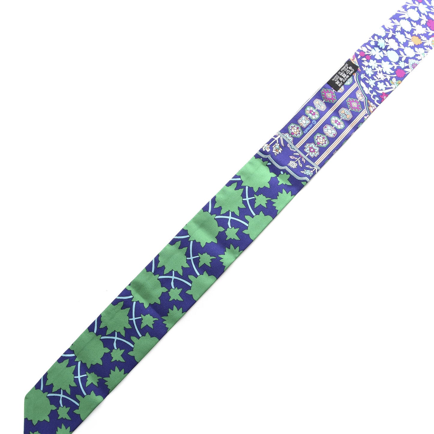 Silk Tapis Persans Twilly Vert Bleu Fuchsia
