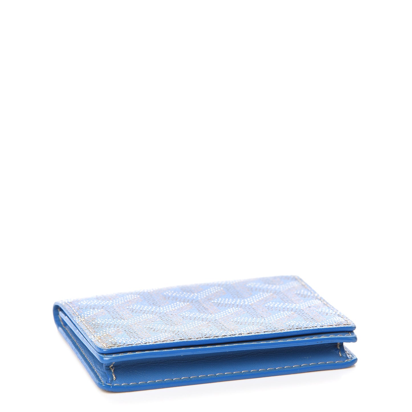 Goyardine Business Card Holder Sky Blue