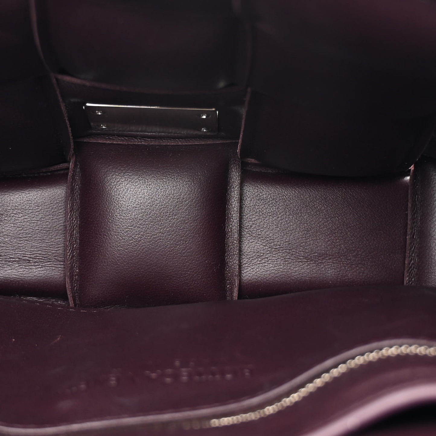 Glossy Nail Polish Nappa Maxi Intreccio Padded Cassette Crossbody Bag Holographic