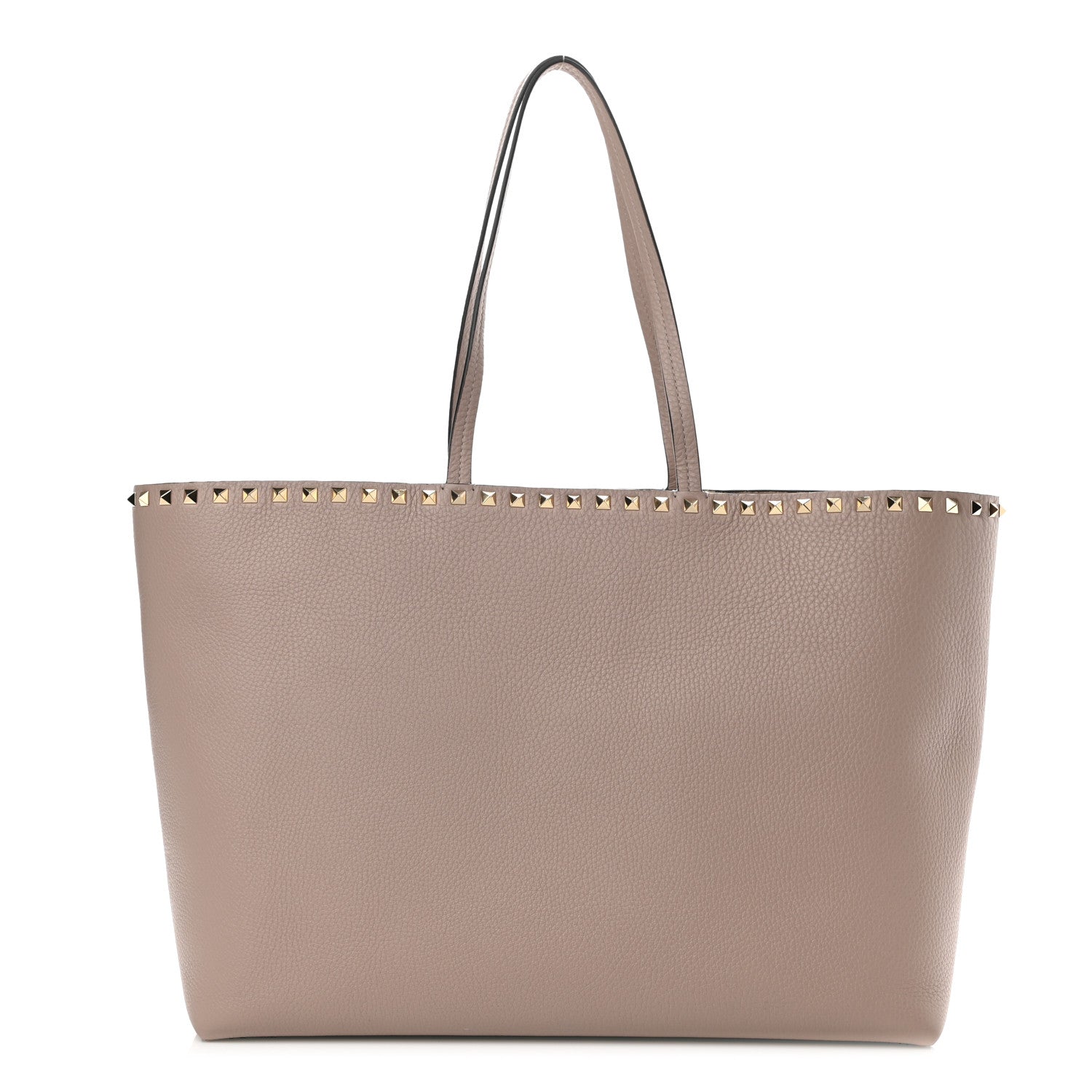 Valentino Garavani Grained Calfskin Rockstud Shoulder Tote Poudre 1 of 11