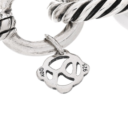 David Yurman Sterling Silver Ceramic 13mm Large Oval Link Bracelet White 4 of 4