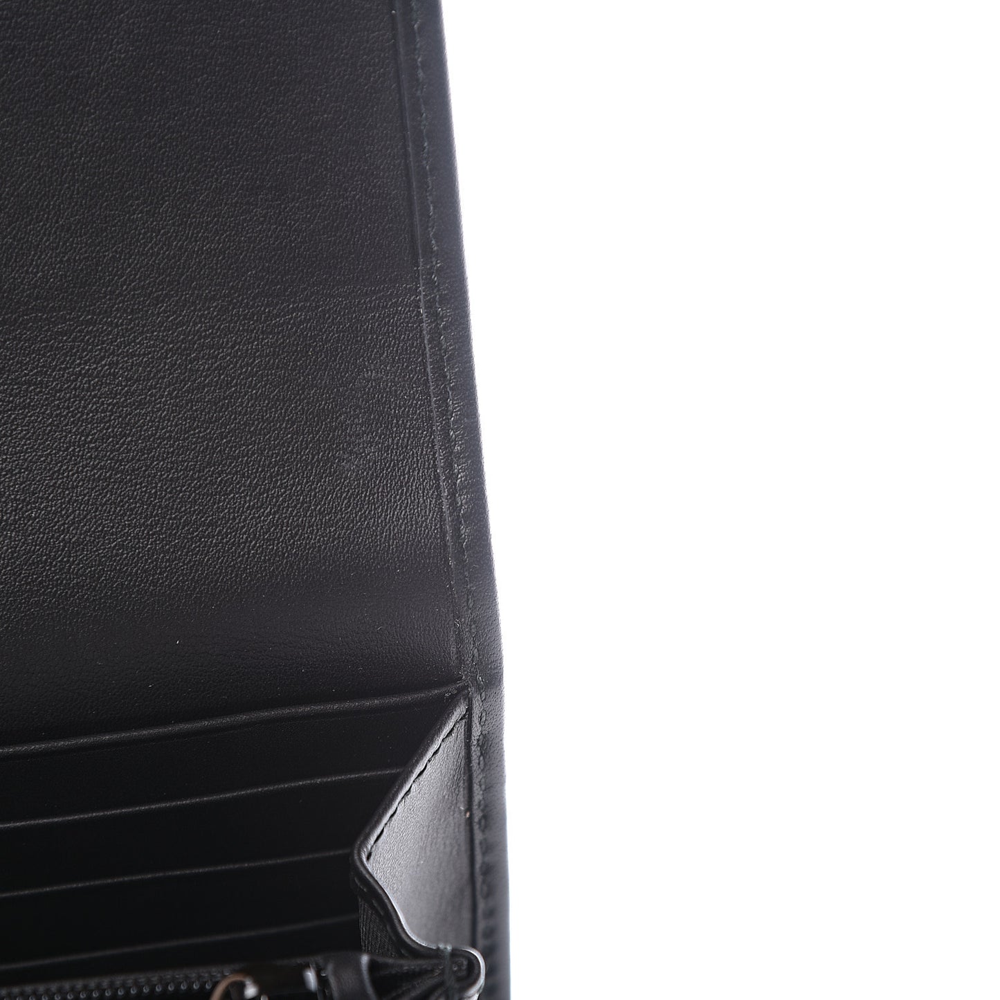 Calfskin Swarovski Crystal GG Sparkling Flap Wallet Black
