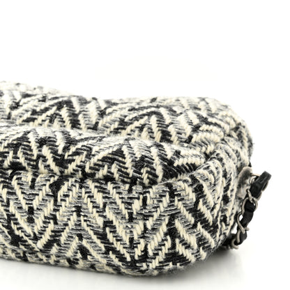 Chanel Tweed CC Camera Case Black White Grey 10 of 10