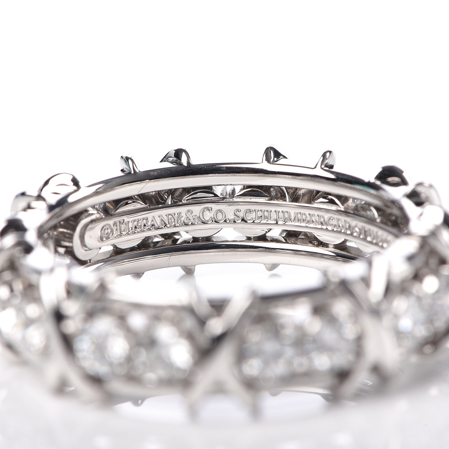 Tiffany Platinum Diamond Schlumberger Sixteen Stone Ring 58 8.5 4 of 6