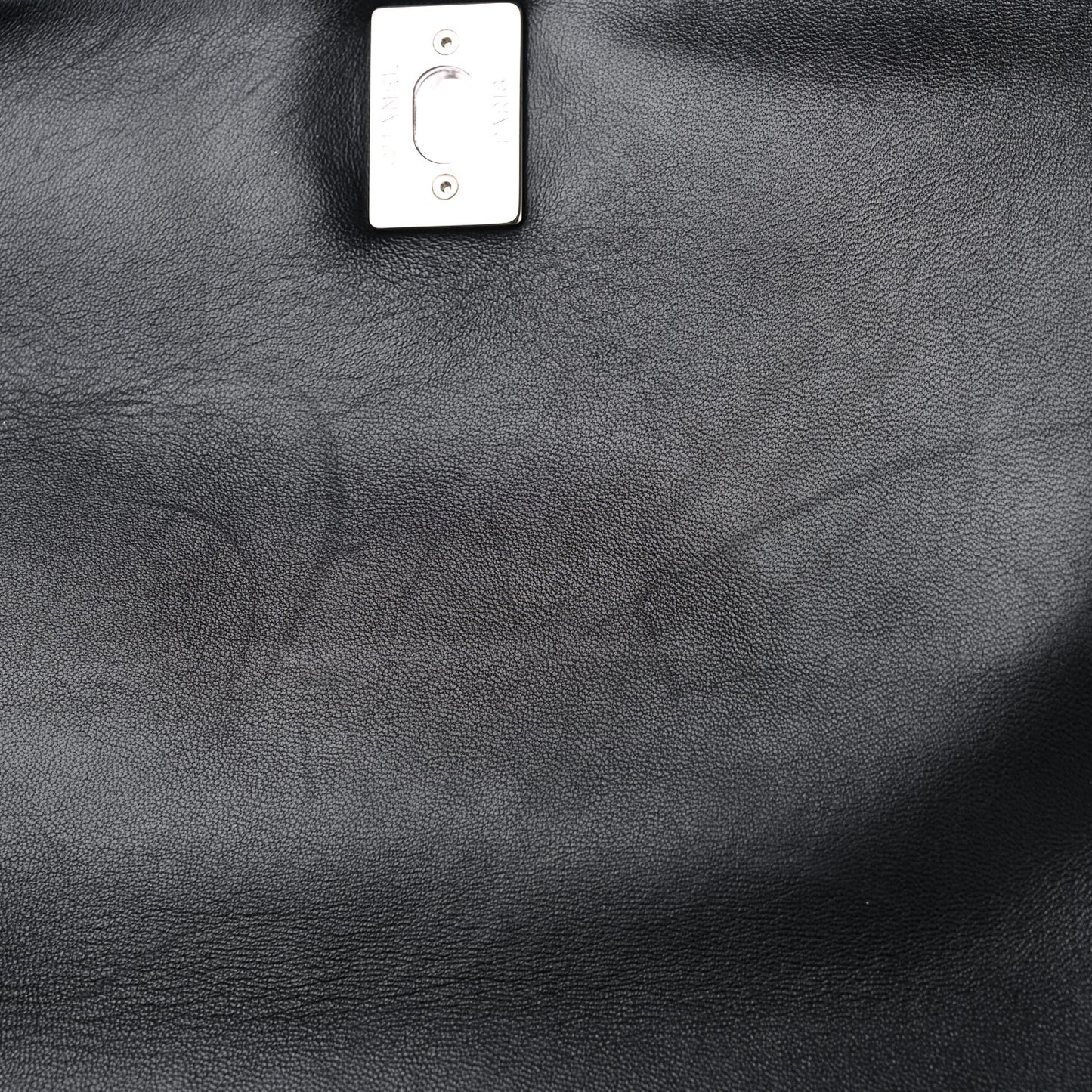 Shearling Lambskin Medium Chanel 100% Flap Black