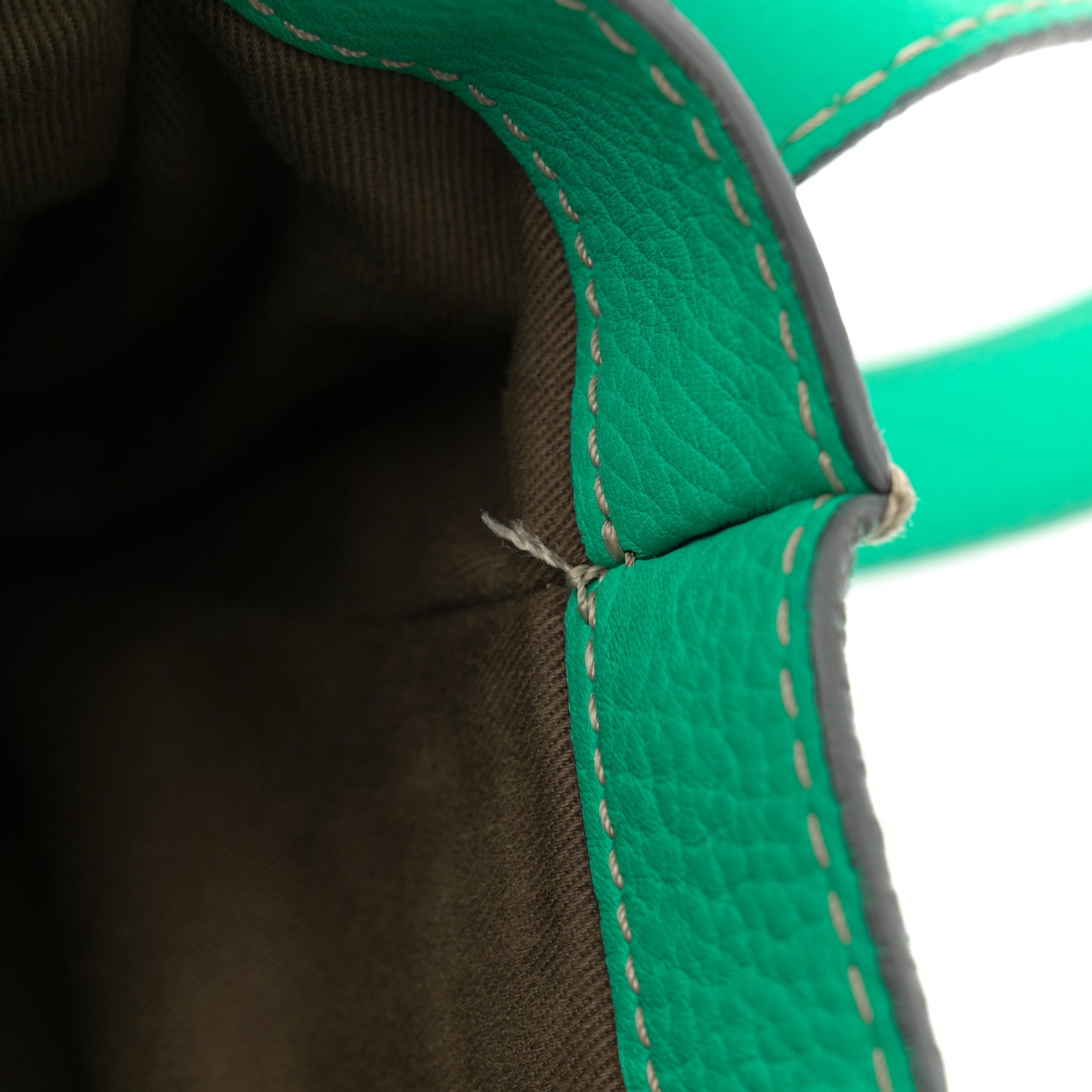 Grained Calfskin Medium Marcie Saddle Bag Jade