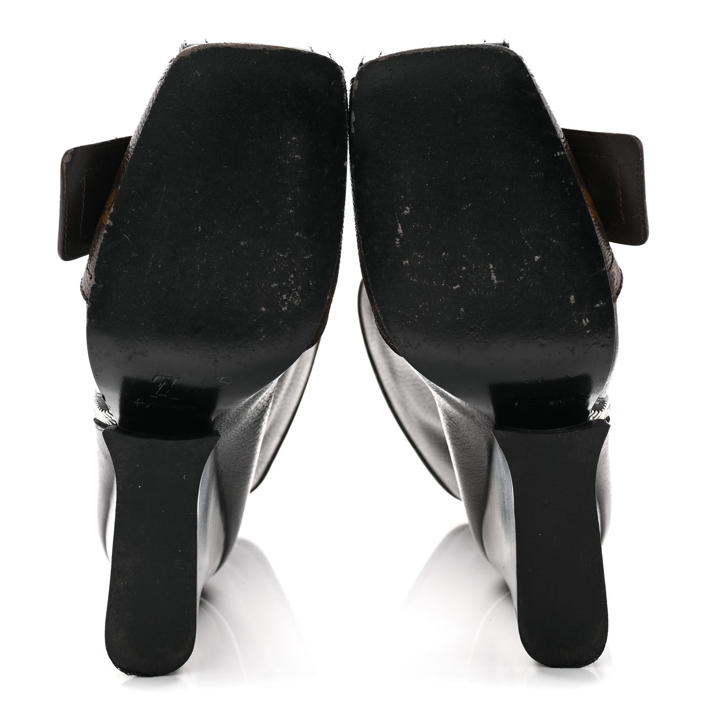 Calfskin Monogram Patti Wedge Half Boots 37 Black