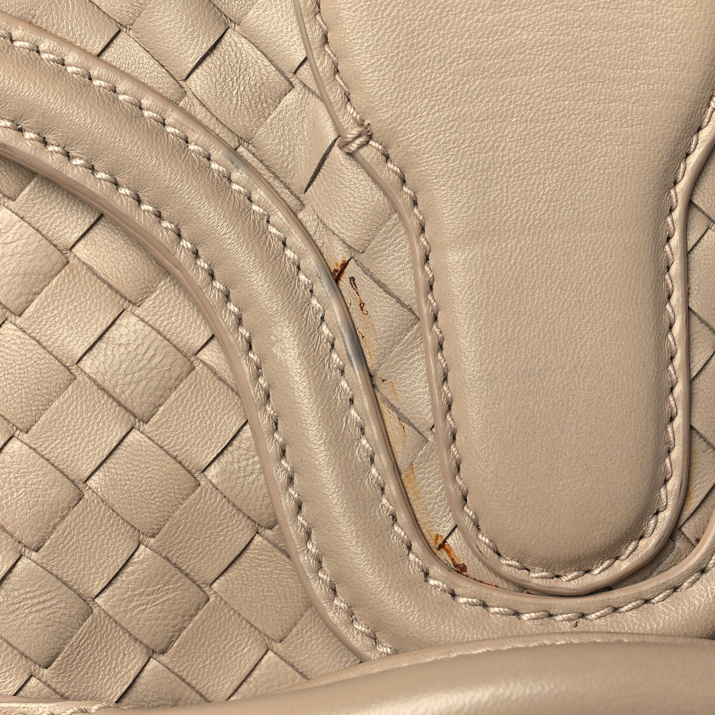 Nappa Intrecciato Rialto Shoulder Bag Nude