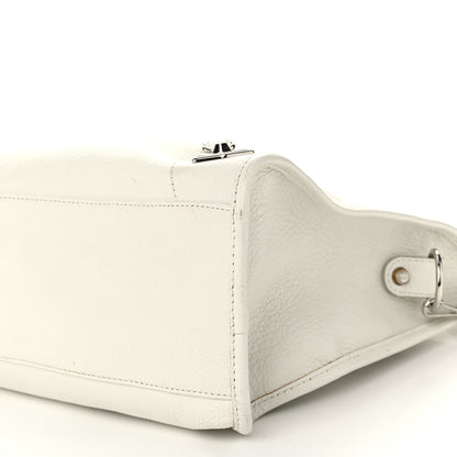 Balenciaga Chevre Silver Metallic Edge Hardware City White 10 of 10