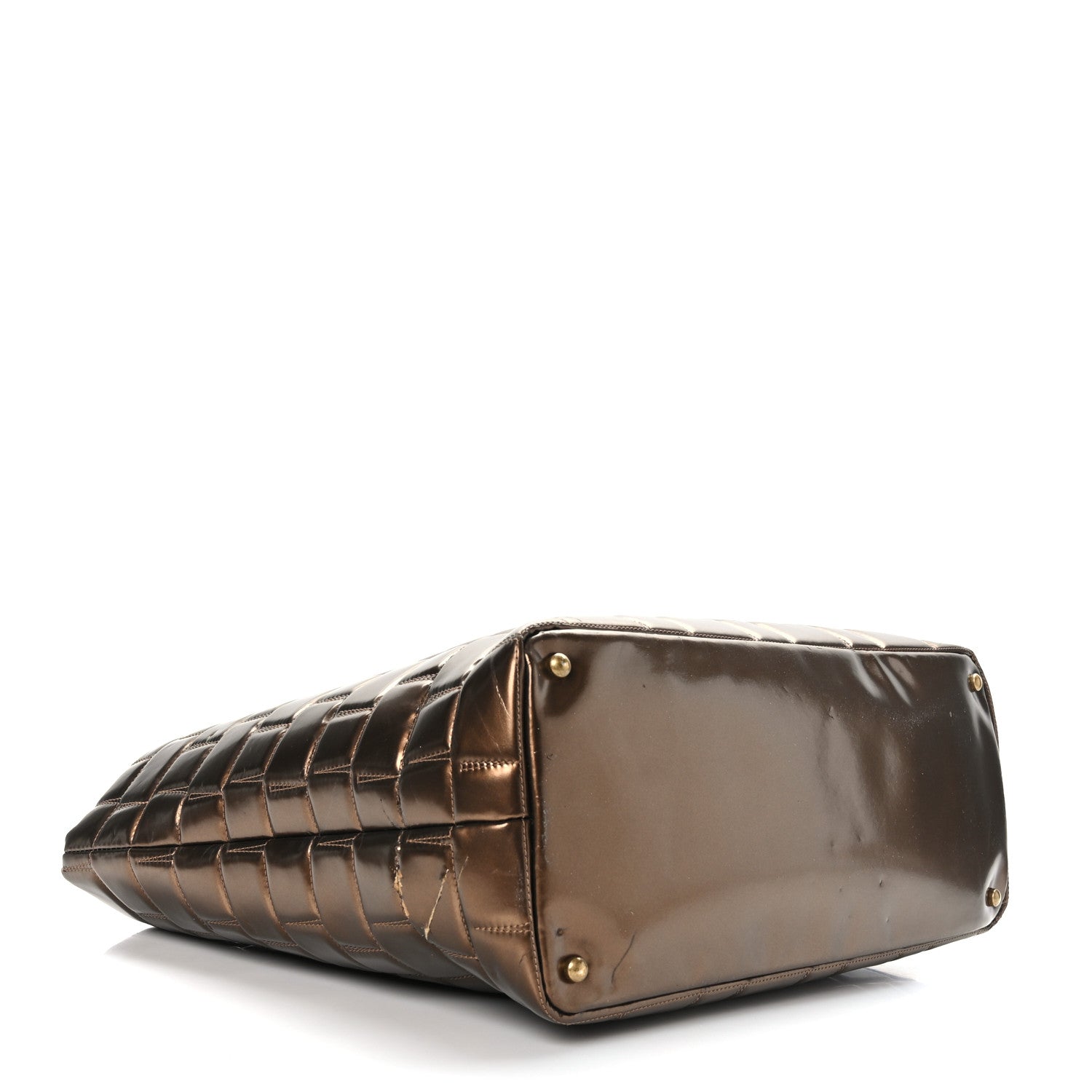 Chanel Vinyl Quilted Large Frozen Tote Bronze 4 of 9