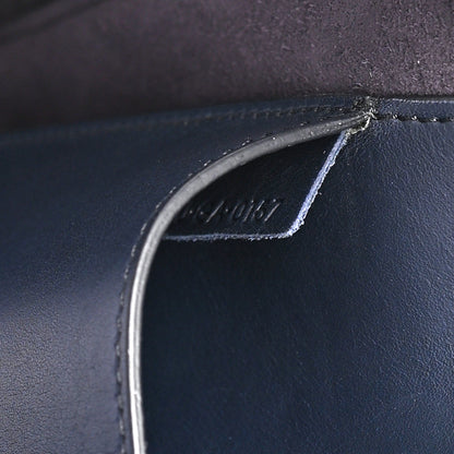 Celine Smooth Calfskin Bi-Color Medium Tri-Fold Bag Black Dark Sea 10 of 20