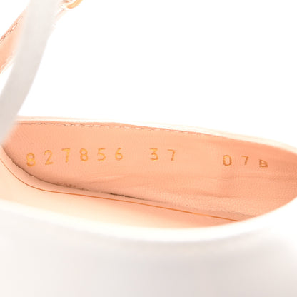Gucci Regent Calfskin Wedge Mules 37 White 9 of 9