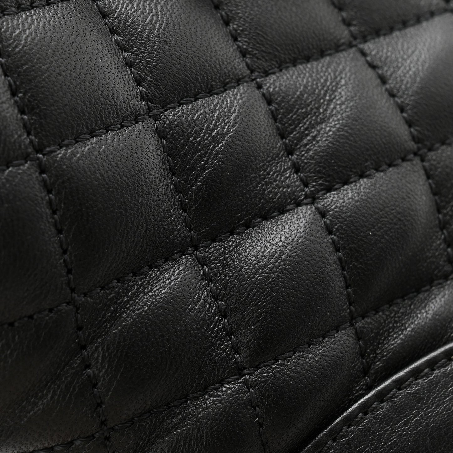 Shiny Lambskin Quilted Lace Up Combat Boots 39 Black