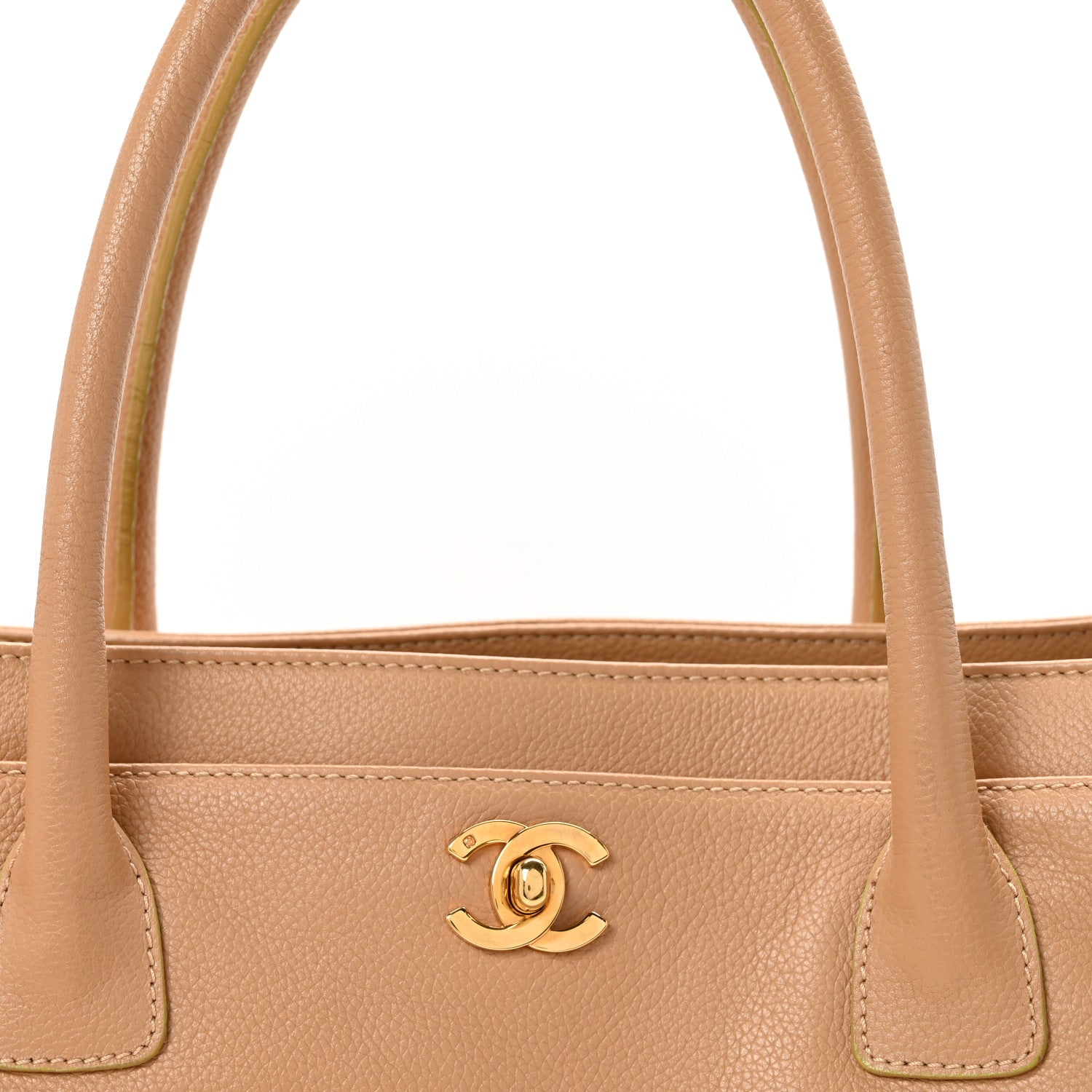 Chanel Calfskin Cerf Executive Shopper Tote Beige 8 of 10