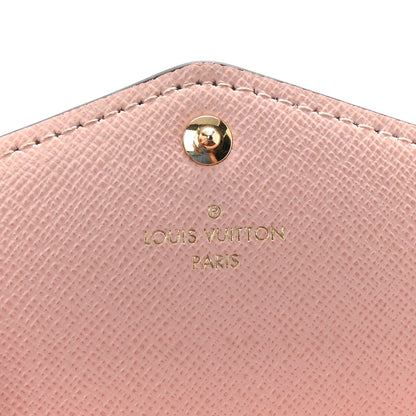 Louis Vuitton Damier Ebene Sarah Wallet NM Rose Ballerine 6 of 7