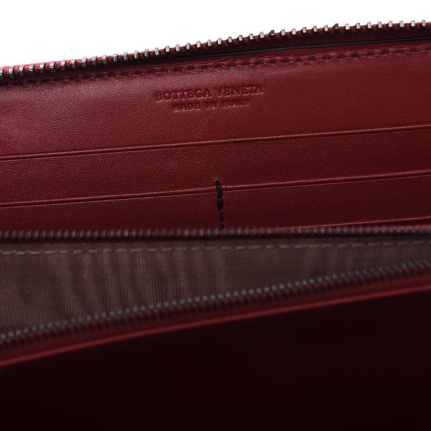 Nappa Intrecciato Eyelets Zip Around Wallet Baccara Rose