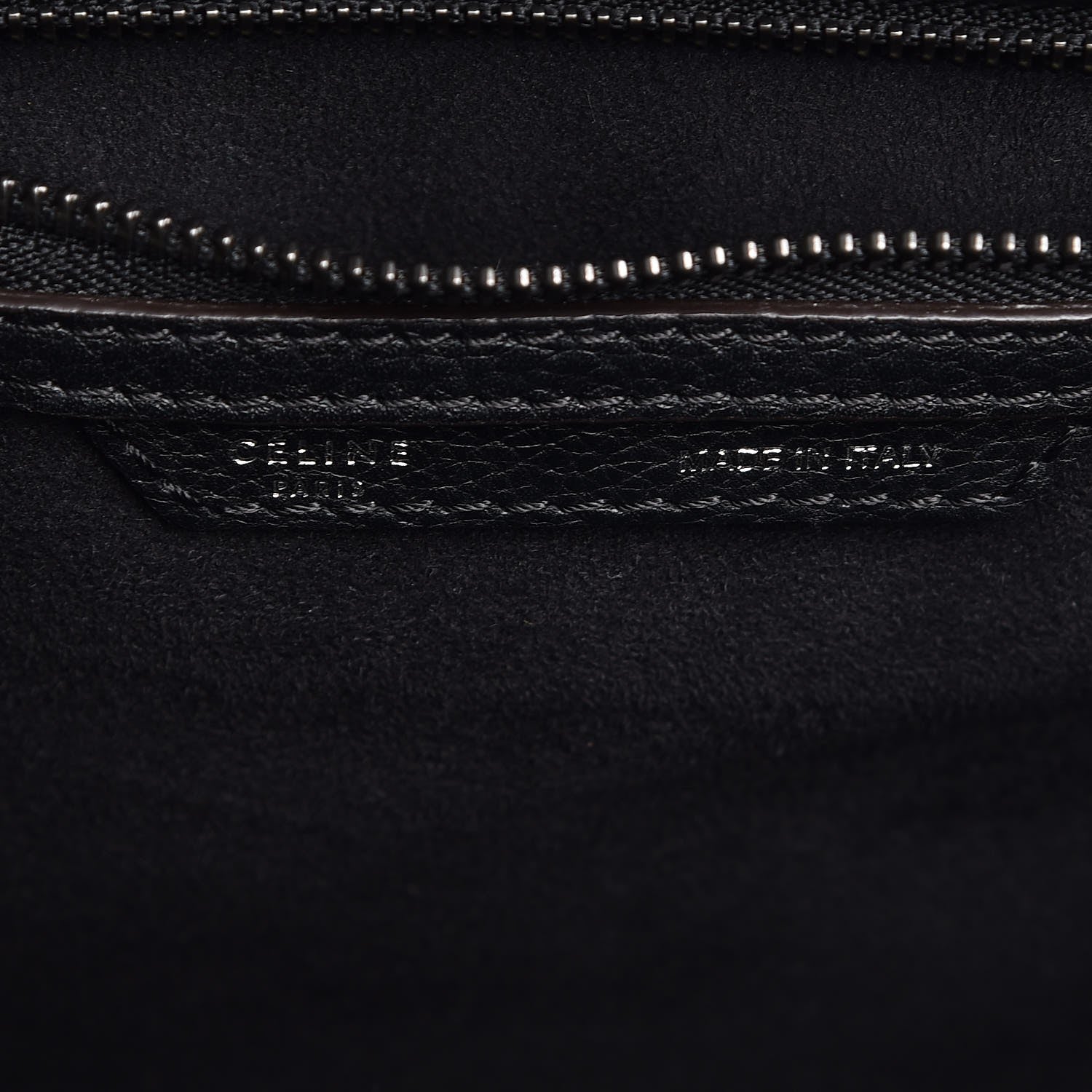 Celine Drummed Calfskin Mini Luggage Black 6 of 7
