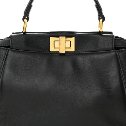 Fendi Nappa Mini Peekaboo Iconic Satchel Black 9 of 14