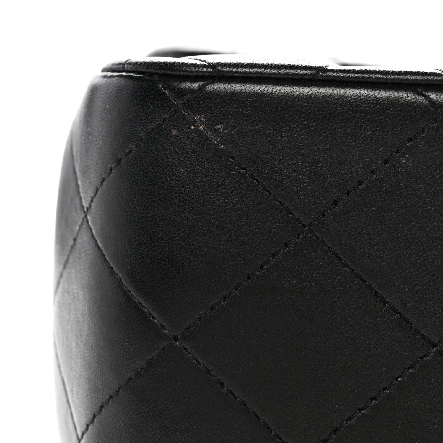 Chanel Lambskin Quilted Jumbo Double Flap Black 12 of 14