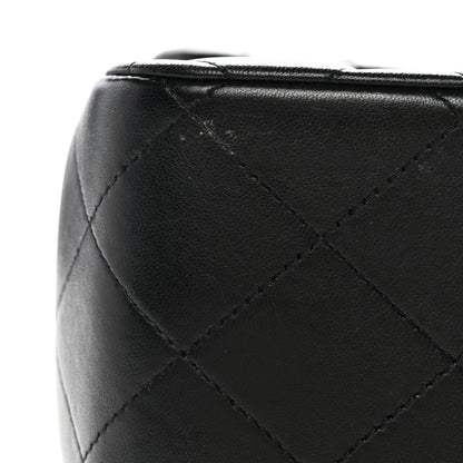 Chanel Lambskin Quilted Jumbo Double Flap Black 12 of 14