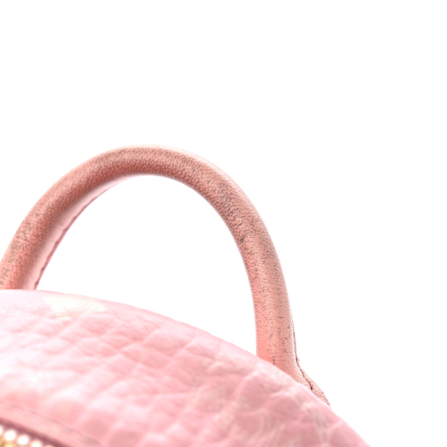 MCM Visetos Side Stud X-Mini Stark Bebe Boo Backpack Soft Pink 15 of 18