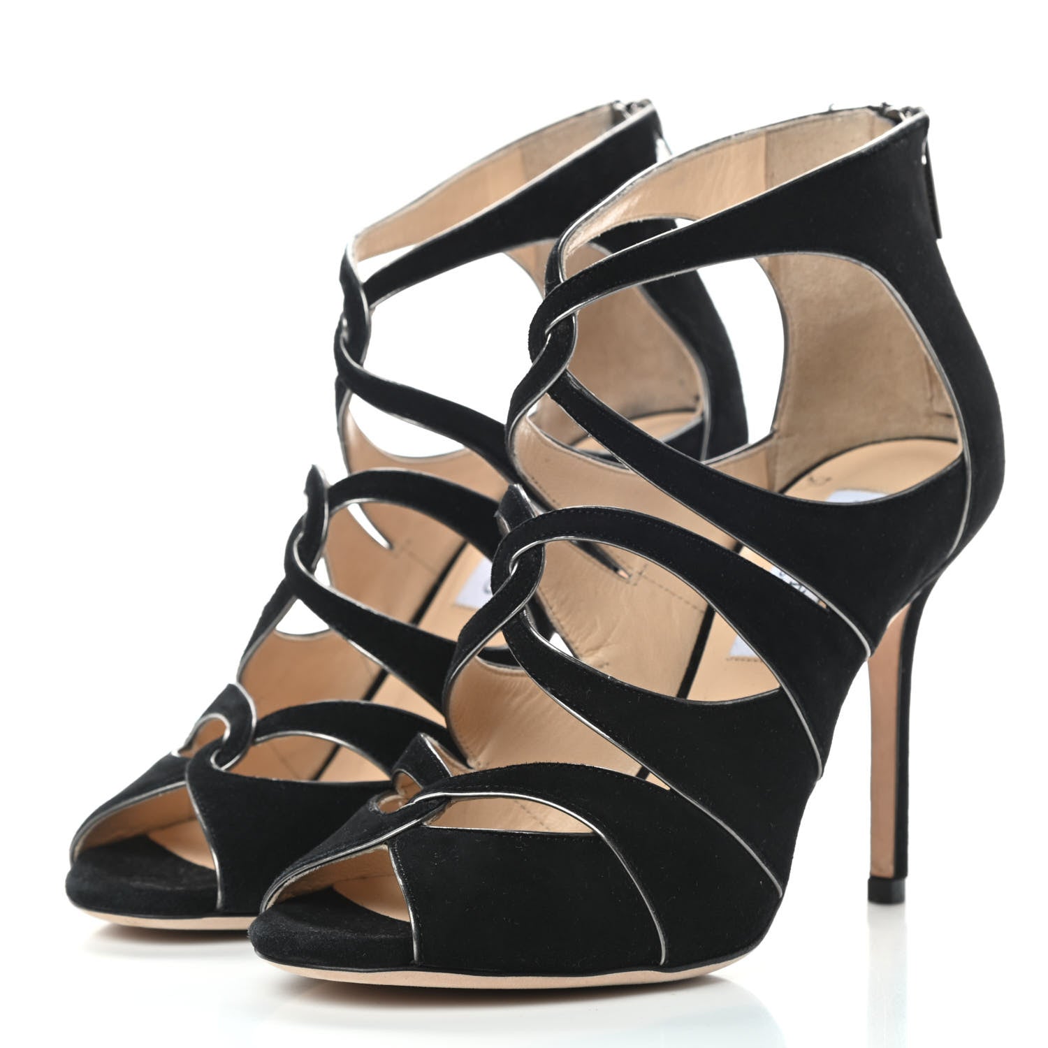 Jimmy Choo Suede Legend Sandal 37 Black 3 of 9