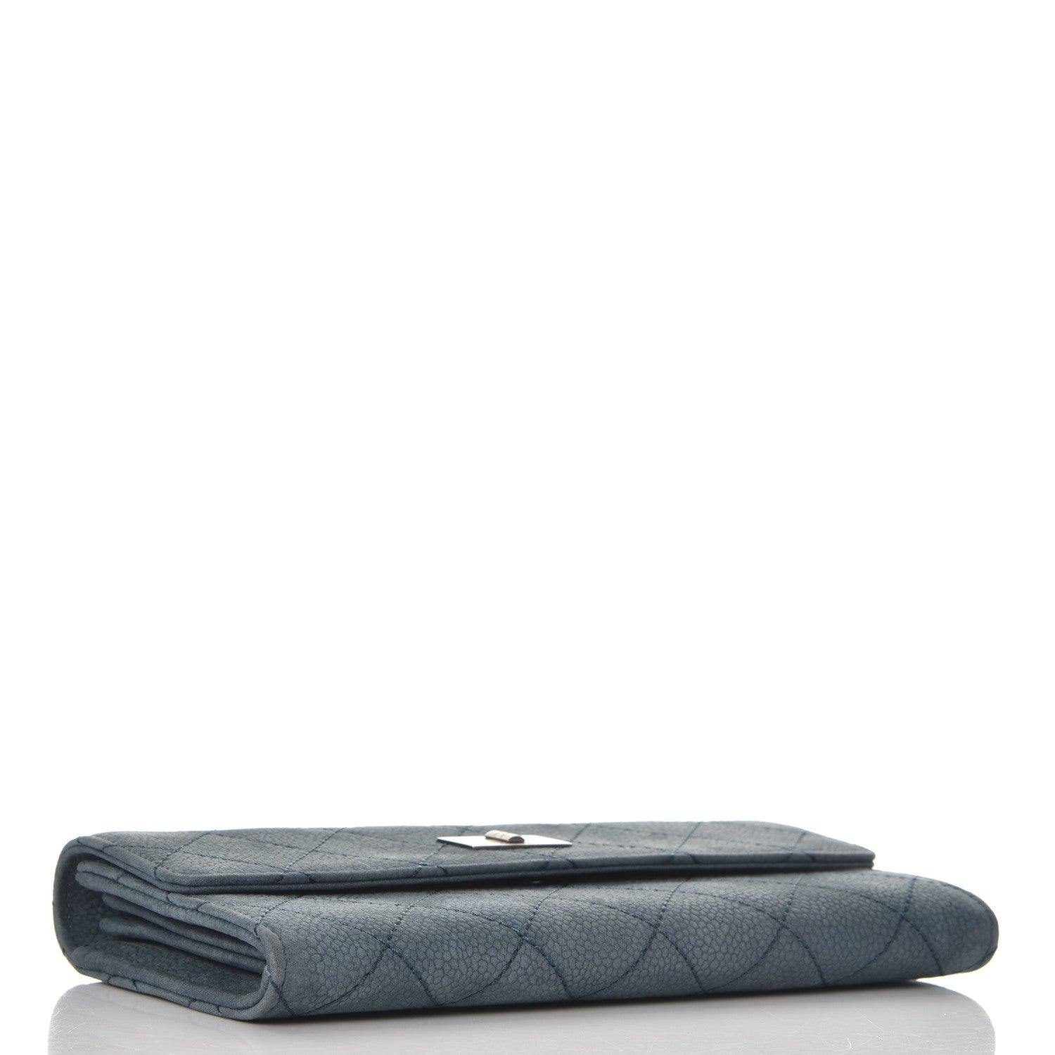 Chanel Iridescent Caviar Quilted Large Reissue Flap Wallet Blue 4 of 9