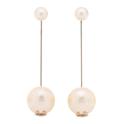 Chanel Pearl CC Chain Drop Earrings Gold 1 of 4