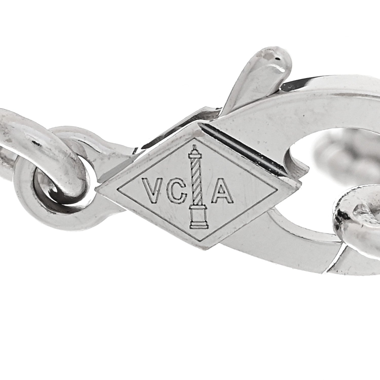 Van Cleef & Arpels 18K White Gold Mother of Pearl 5 Motifs Vintage Alhambra Bracelet 3 of 5