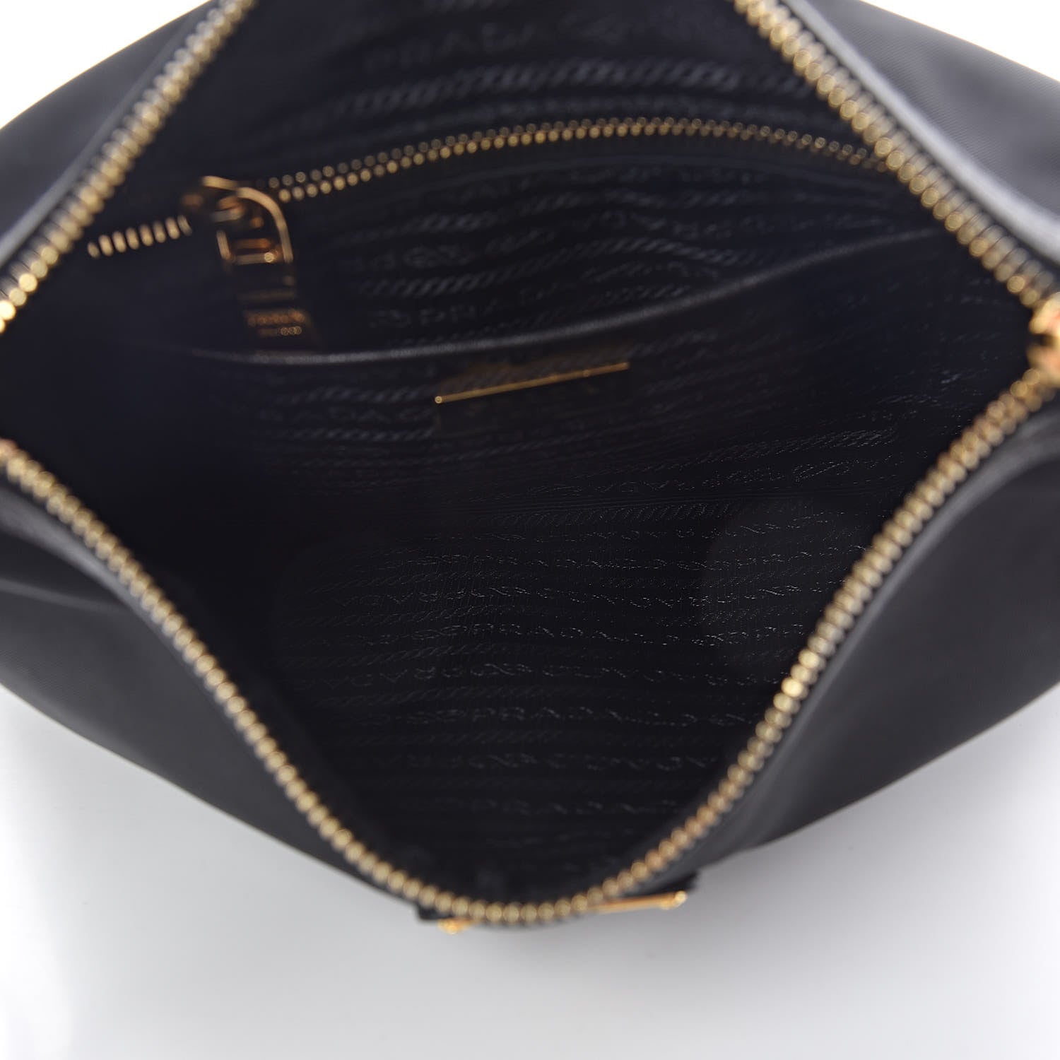 Prada Tessuto Nylon Saffiano Flat Messenger Bag Black 5 of 15