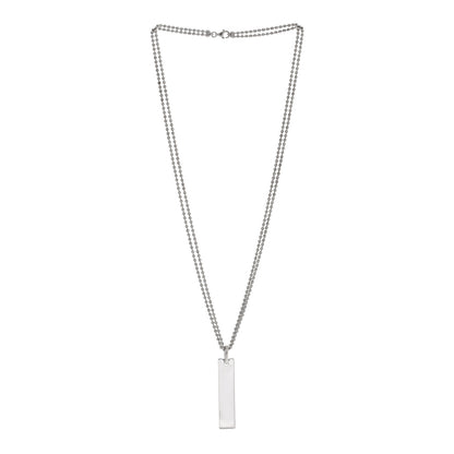 Gucci Sterling Silver  Double Bead Bar Pendant Necklace 2 of 5